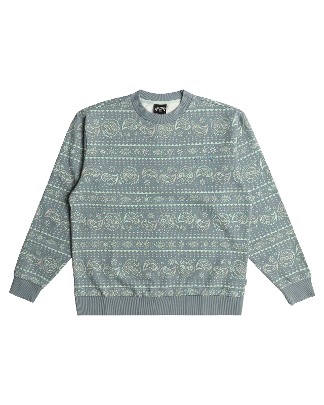 Halfrack Sweatshirt in Washed Blue