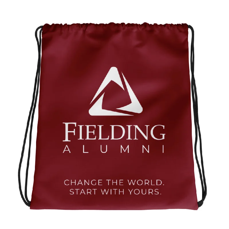 Drawstring Bag - Merlot | Alumni Logo