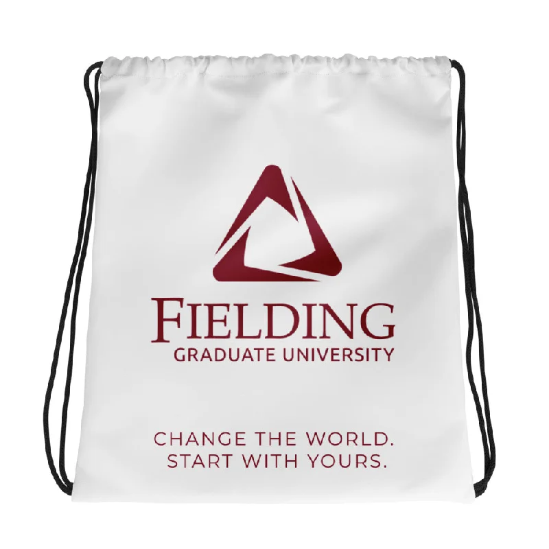 Drawstring Bag - White | Fielding Logo