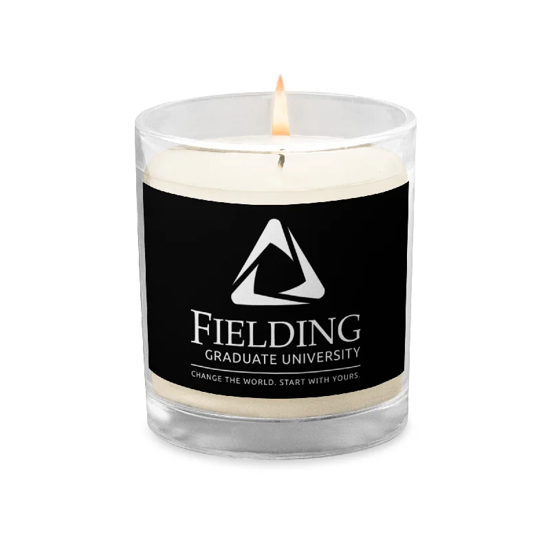 Glass Jar Soy Wax Candle - Black | Fielding Logo