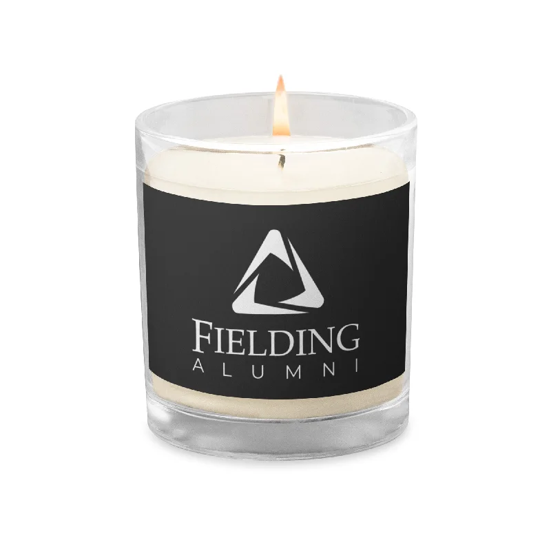 Glass Jar Soy Wax Candle - Dark Grey | Alumni Logo