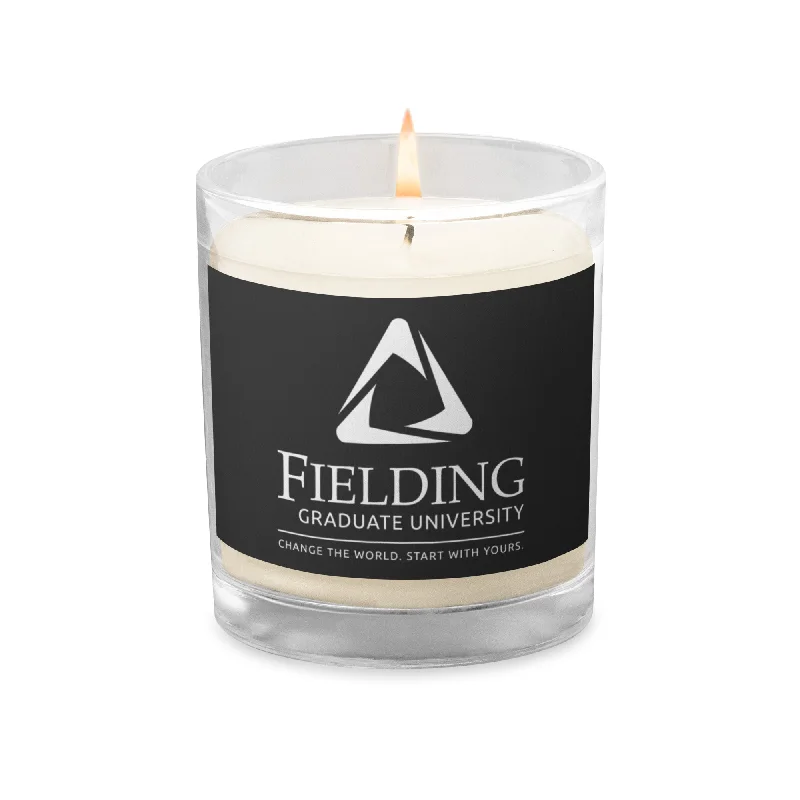 Glass Jar Soy Wax Candle - Dark Grey | Fielding Logo