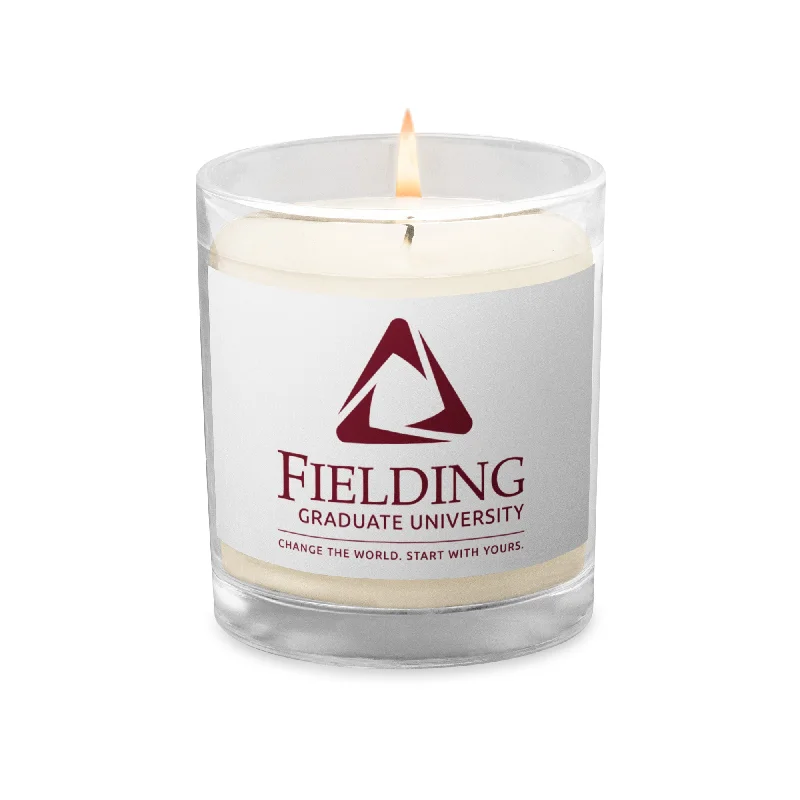 Glass Jar Soy Wax Candle - White | Fielding Logo