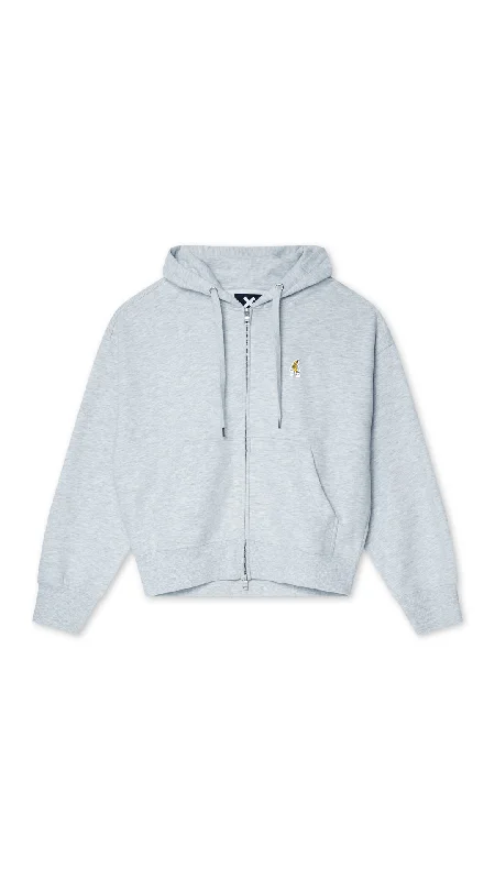 FULL ZIP HOODIE BANANA LIGHT GREY MELANGE