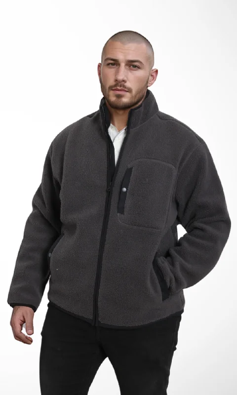 ORIGINAL OLD NAVY Men Polar Fleece Jacket (Grey)