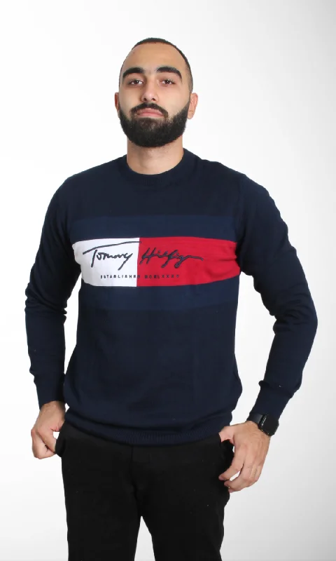 Men Pullover - Big Logo (Navy Blue)