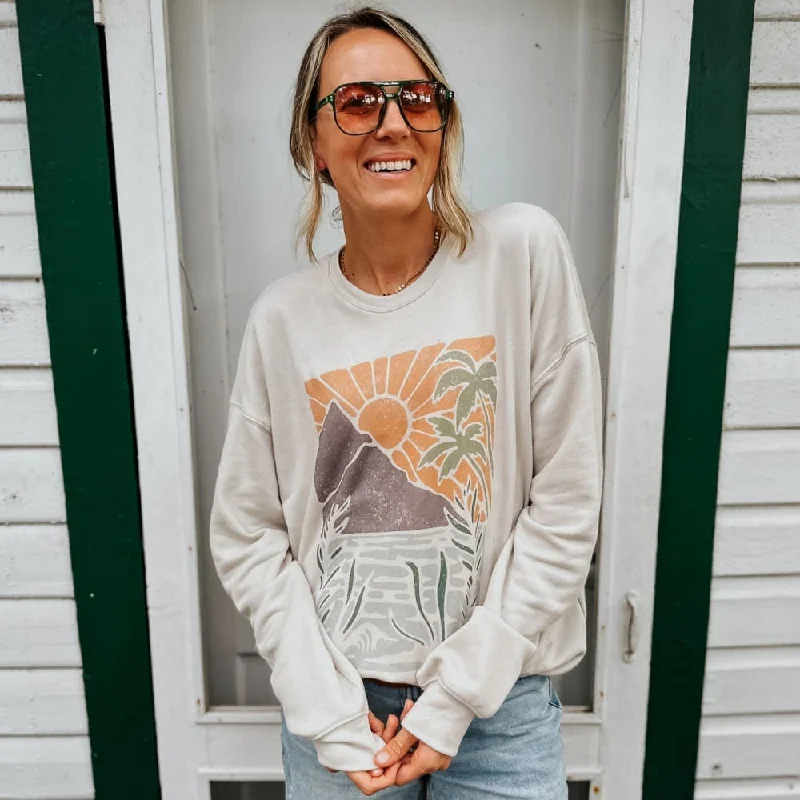 Neutral Island Scene Sweatshirt