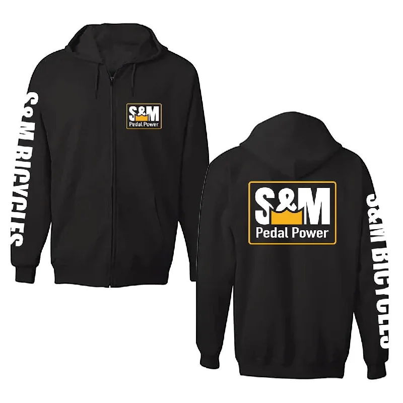 S&M Pedal Power Zip Up Hoodie - Black