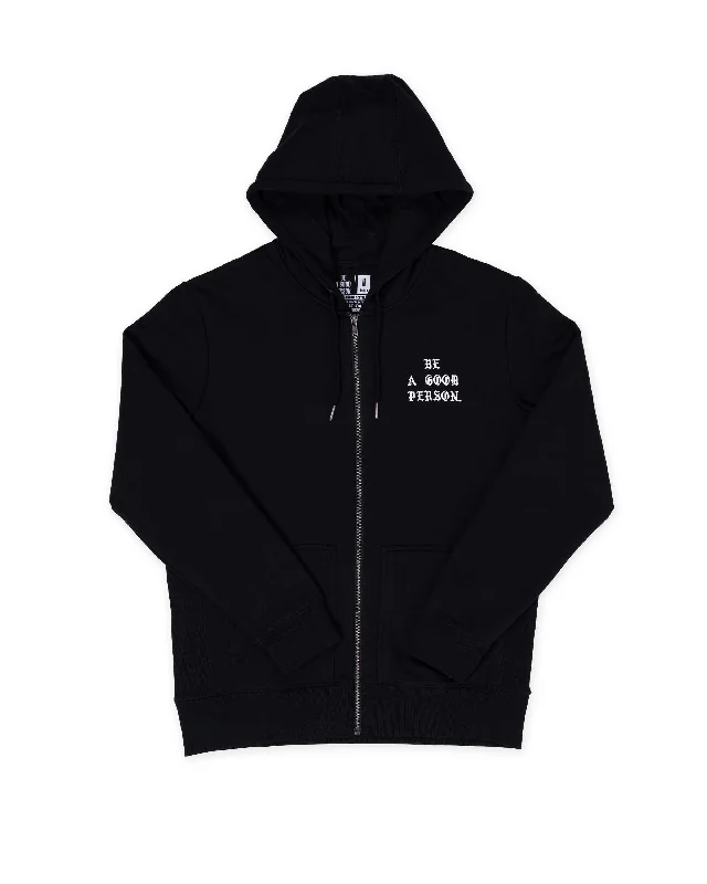 Saint Script Zip Up - Black