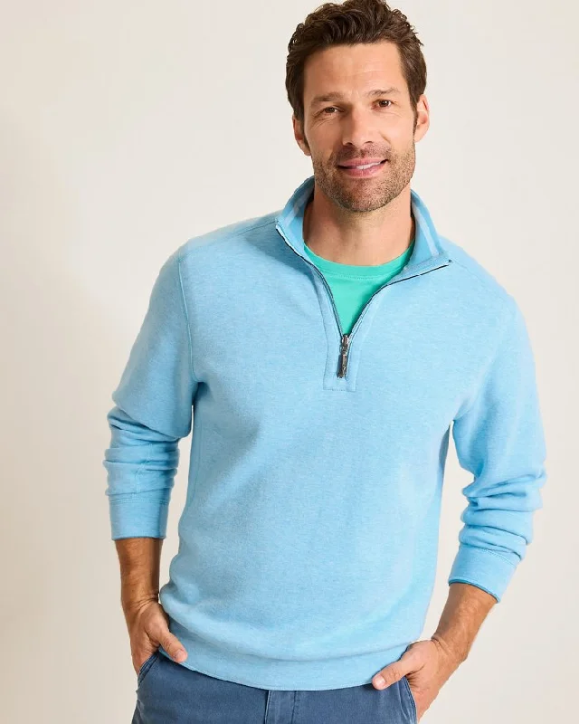 Tommy Bahama New Flip Coast Half Zip Sweater - Banff Blue Heather