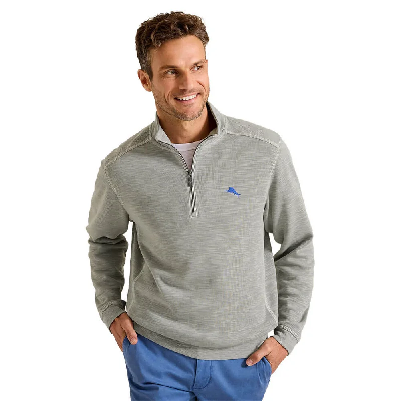 Tommy Bahama Tobago Bay Half Zip Sweater - Smoke Grey