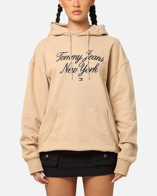 Tommy Jeans TJM Luxe Serif Relax Hoodie Tawny Sand