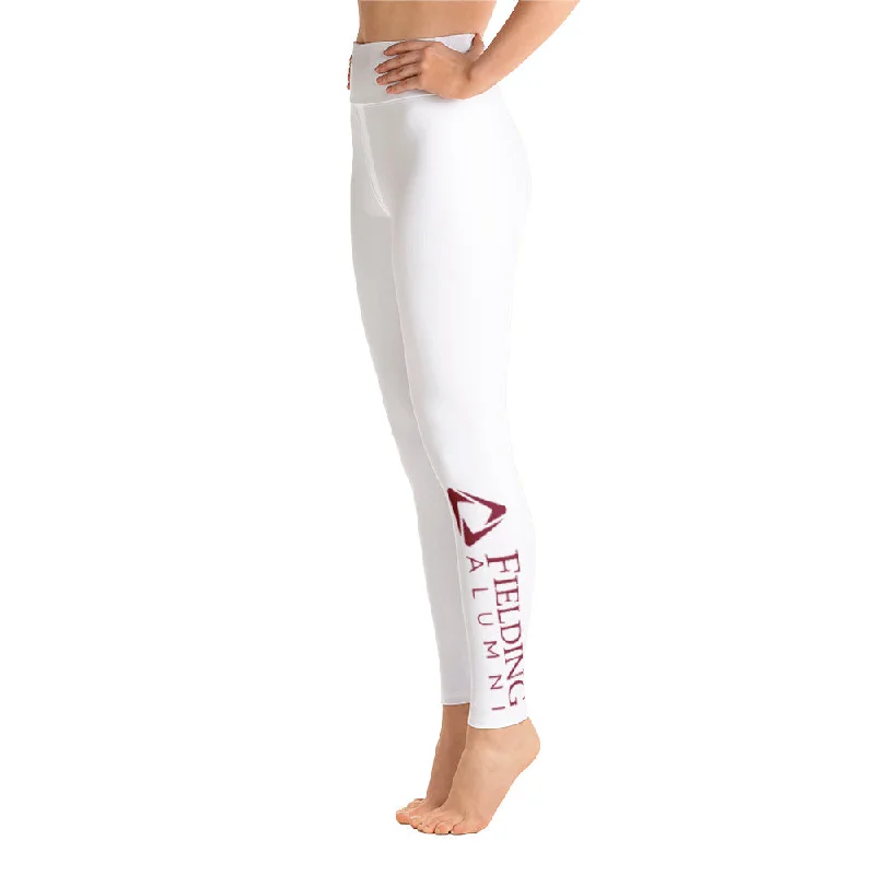 Yoga Leggings - White | Alumni Logo