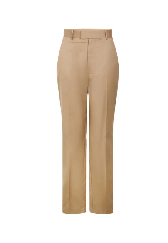 Brooke Tailored Single-Pleat Pant