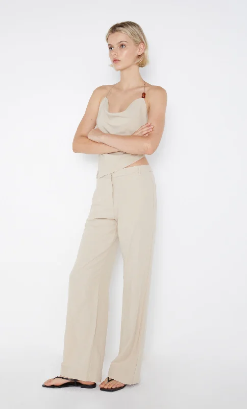 DESIREE STRAIGHT LEG PANT - SAND