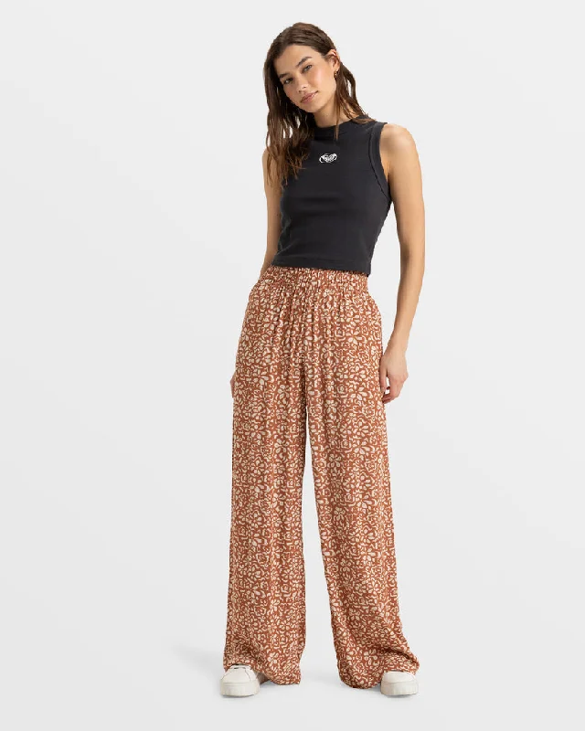 Roxy Forever And A Day Pants-Russet Freefallin Floral Fresh